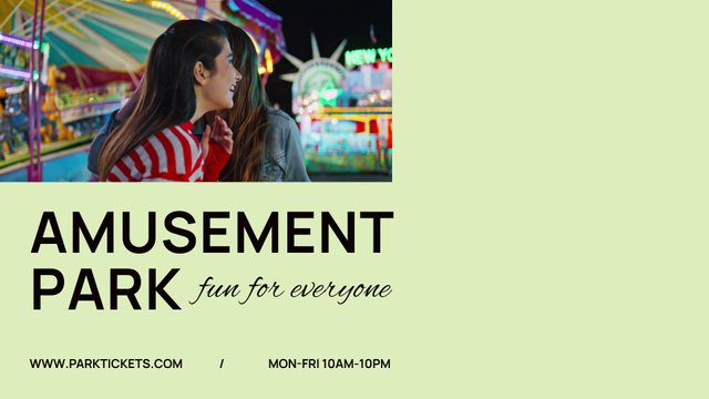 Plantilla de diseño de Invigorating Amusement Park With Slogan Full HD video 