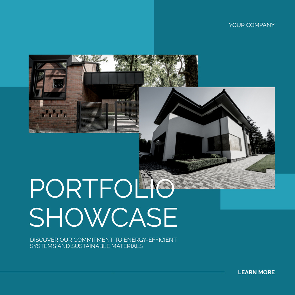 Architectural Services with Modern Mansions Instagram Design Template