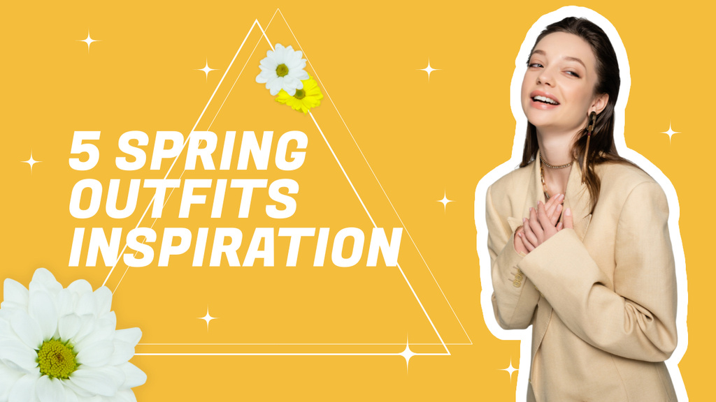 Inspirational Springtime Women's Outfit Offer Youtube Thumbnail Design Template