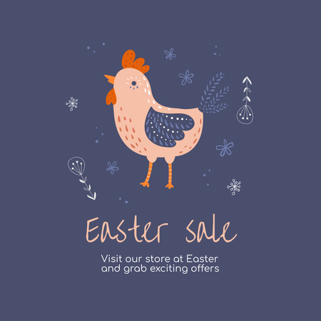 Easter Holiday Sale Announcement Instagram tervezősablon