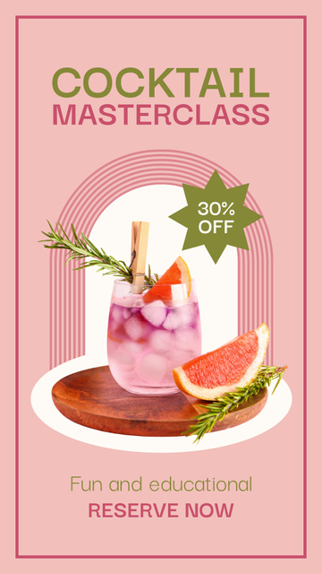 Discount Announcement on Chilled Cocktails Instagram Story Πρότυπο σχεδίασης