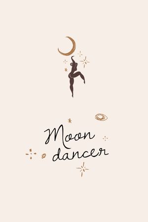 Moon Dancer silhouette Tumblr Šablona návrhu