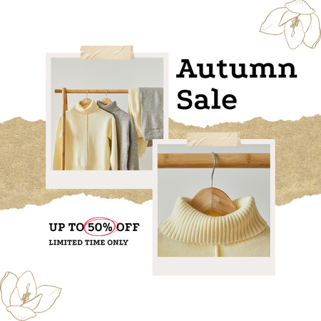 Warm Clothing for Fall Sale Instagram Design Template