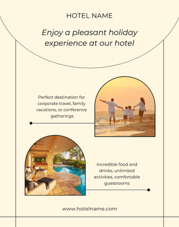 Happy Family on Vacation Poster 22x28in Design Template