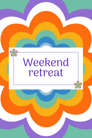 Weekend Retreat Announcement Postcard 4x6in Vertical tervezősablon