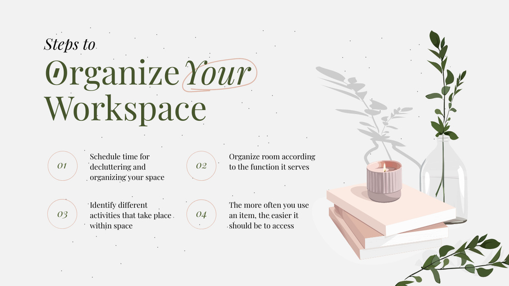 Tips for Organizing Workplace Mind Mapデザインテンプレート