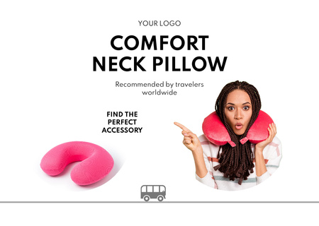 Comfort Neck Pillow Offer For Tourists Flyer A6 Horizontal Design Template