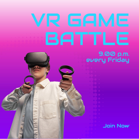 Virtual Reality Gaming Instagram Design Template