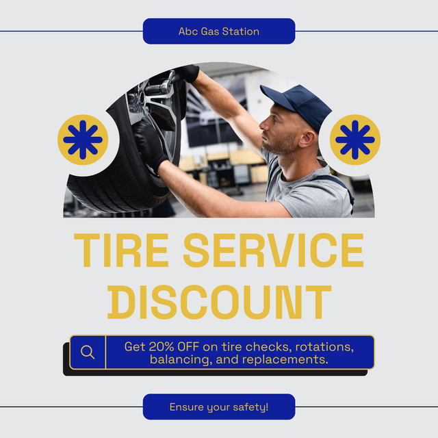 Offer Discounts on Auto Mechanic Services Instagram AD Design Template