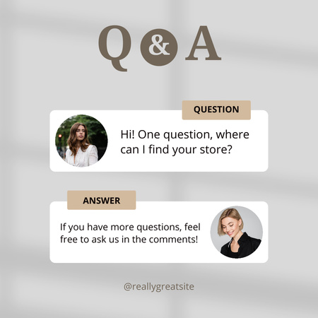 Designvorlage Question about Store's Location für Instagram