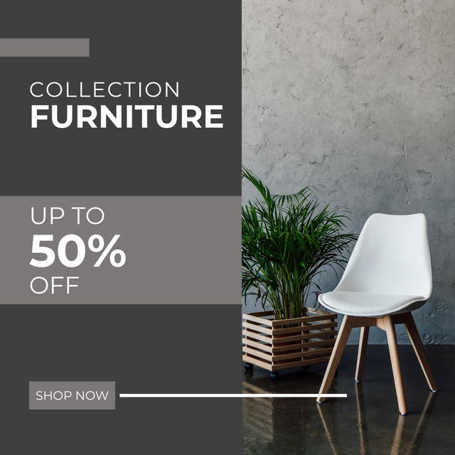 Ontwerpsjabloon van Instagram van New Furniture Collection Discount Announcement