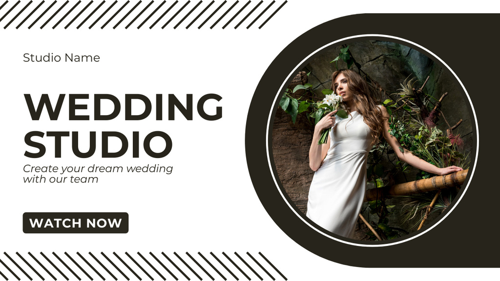 Wedding Planning Agency Offer with Young Bride Youtube Thumbnailデザインテンプレート