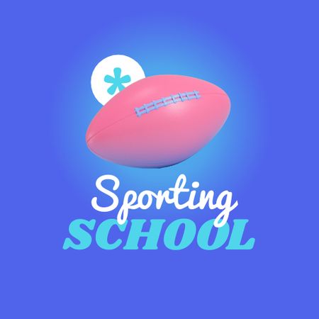 Ontwerpsjabloon van Animated Logo van Sporting School Ad