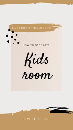 Live Stream about Decorating Kids Room Instagram Story Design Template