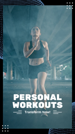 Platilla de diseño Personal Workouts Offer With Running Outdoor TikTok Video
