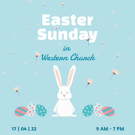 Easter Holiday Celebration Announcement Instagram Design Template
