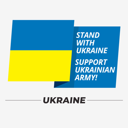 Modèle de visuel Stand with Ukraine Support Ukrainian Army - Instagram