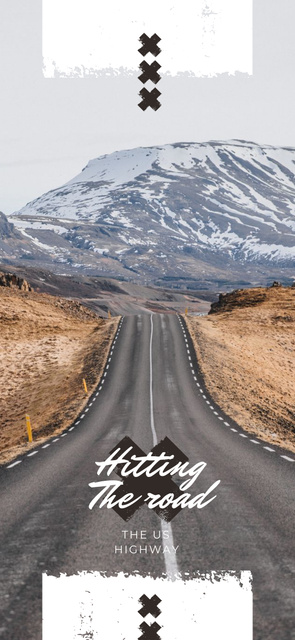 Empty road in nature landscape Snapchat Geofilter Design Template