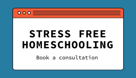 Homeschooling Service Offer Business Card US Design Template