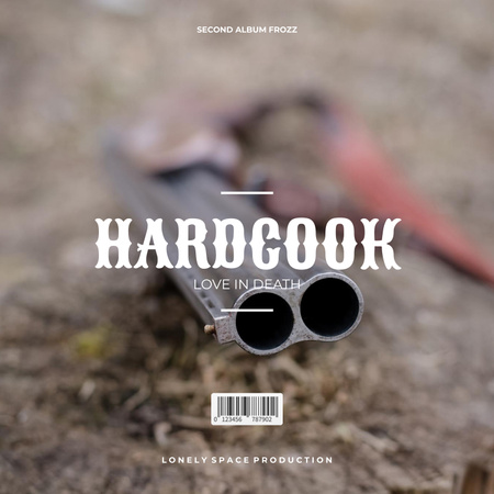 Music Cover with Gun Muzzle Album Cover Design Template