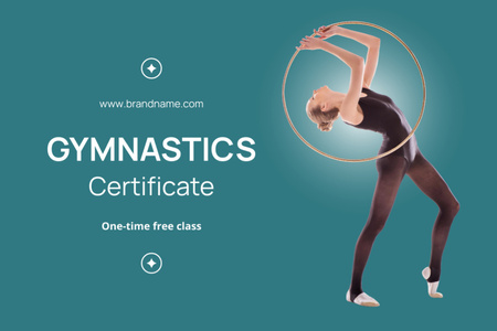 Gymnastics Lessons Advertisement Gift Certificate Design Template