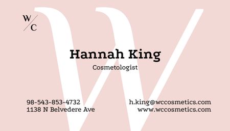 Cosmetologist Service Offer Business Card US Design Template