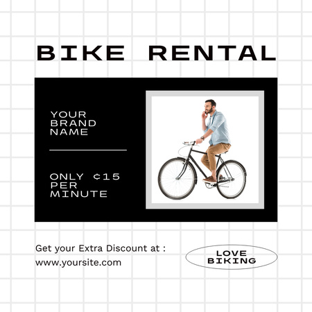 Plantilla de diseño de servicios de alquiler de bicicletas Instagram 