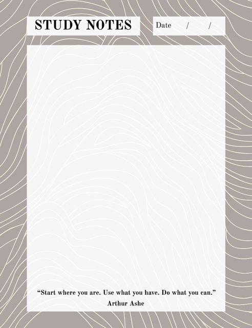 Ontwerpsjabloon van Notepad 107x139mm van Study Planner with White Empty Blank