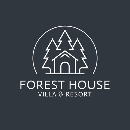 Vacation Villa And Resort Promotion With Emblem Logo 1080x1080px Modelo de Design
