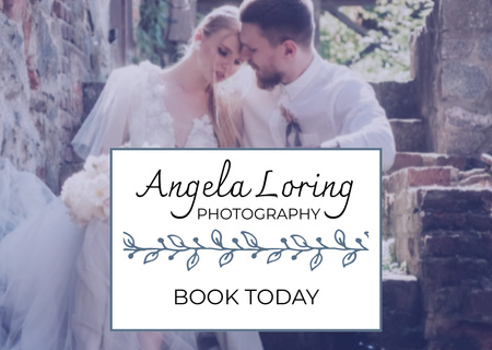 Wedding Photography Services Postcard Design Template