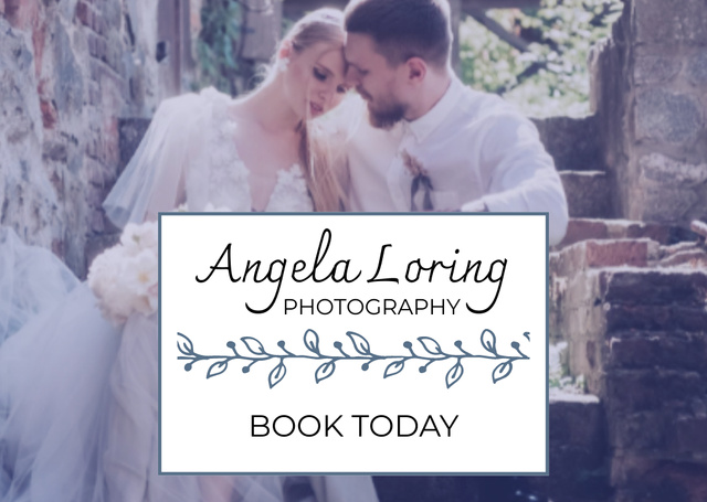 Wedding Photography Services Postcard – шаблон для дизайну