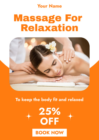 Relaxing Massage and Spa Poster Design Template