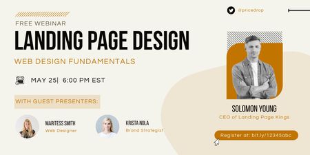 Designvorlage Web Design Webinar  für Twitter