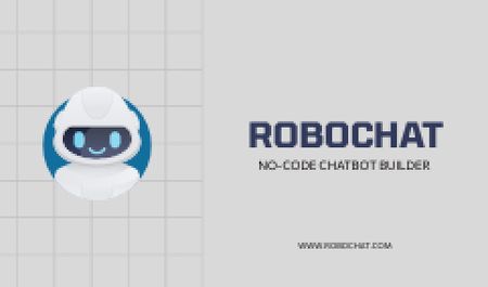 Online Chatbot Services Business card Modelo de Design