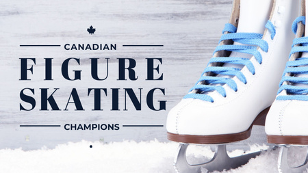 Figure Skating guide Pair of Skates Title 1680x945px Design Template