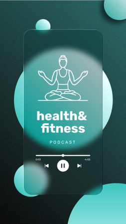 Ontwerpsjabloon van Instagram Video Story van podcast over gezondheid en welzijn