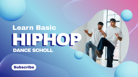 Offer of Learning Basics in Hip Hop School Youtube Thumbnail Design Template