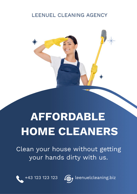 Modèle de visuel Affordable Home Cleaning Services - Flyer A4