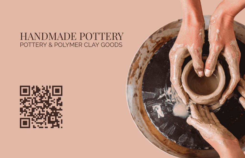 Pottery and Polymer Clay Items Business Card 85x55mm – шаблон для дизайна