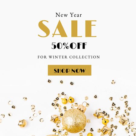 New Year Sale Announcement Instagram Design Template