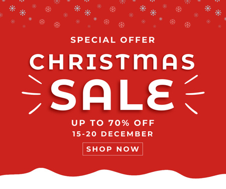 Special Offer for Christmas Sale Facebook Design Template