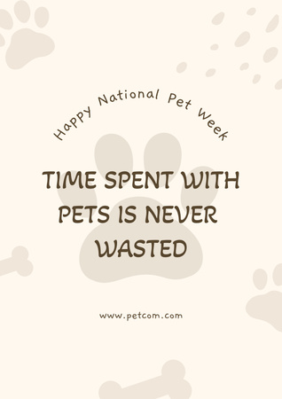 Inspirational Phrase about Pets Posterデザインテンプレート