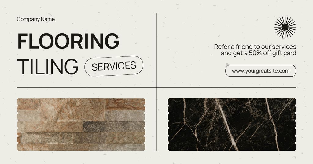 Flooring & Tiling Services with Offer of Samples Facebook AD Modelo de Design