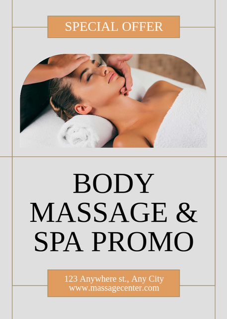 Body Massage Special Offer Flayer tervezősablon