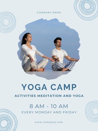 Platilla de diseño Poster Yoga Camp Poster US