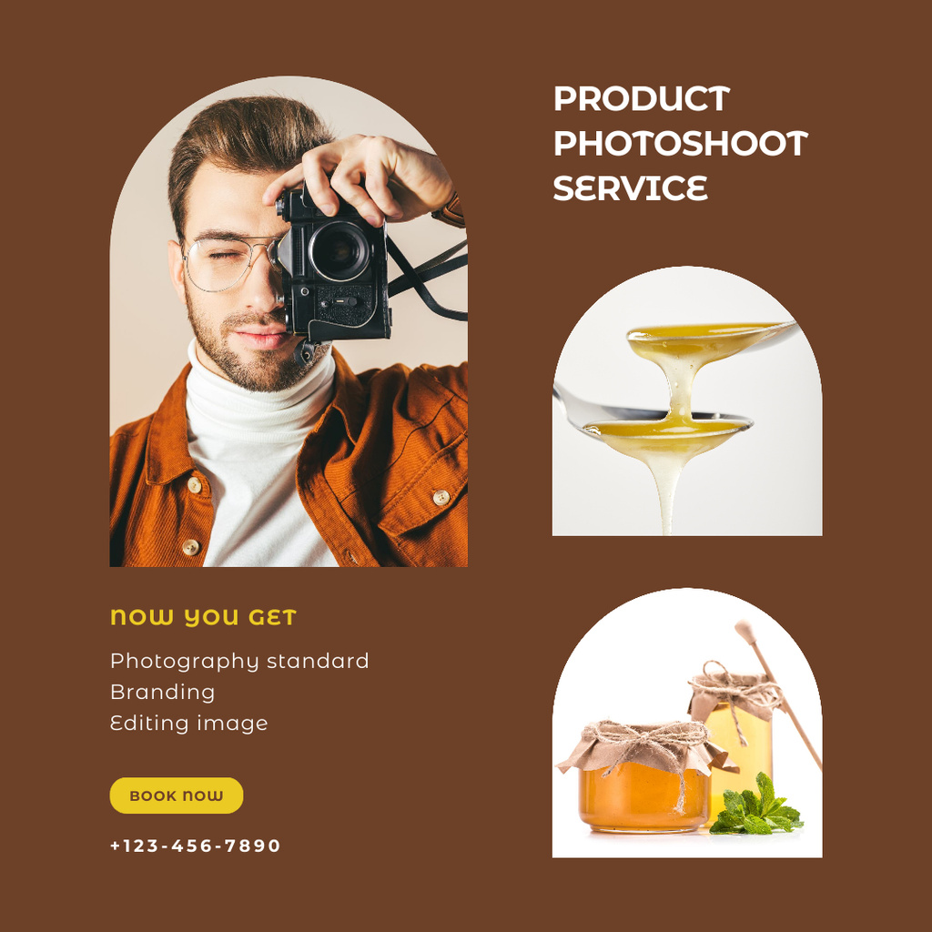 Designvorlage Product Photoshoot Service  für Instagram