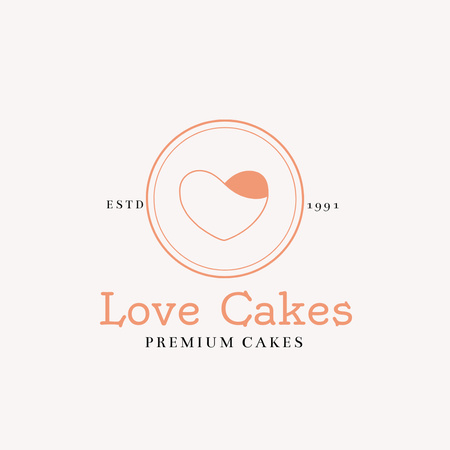 Emblem of Premium Pastry Shop Logo Tasarım Şablonu