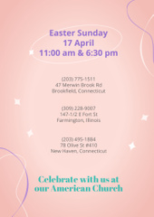 Easter Celebration Announcement with Church