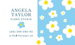 Florist Studio Ad with Cartoon Daisies