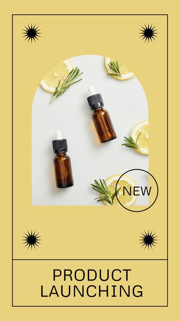 Natural Skincare Oils Ad Instagram Story Modelo de Design